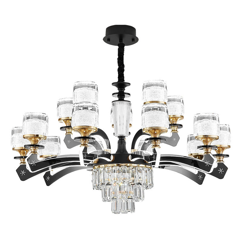 Celestial Chrome and Crystal Chandelier - Starry Night Design for Modern Home Décor