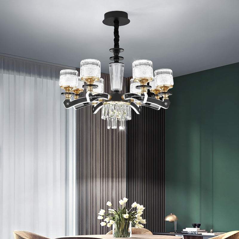 Celestial Chrome and Crystal Chandelier - Starry Night Design for Modern Home Décor