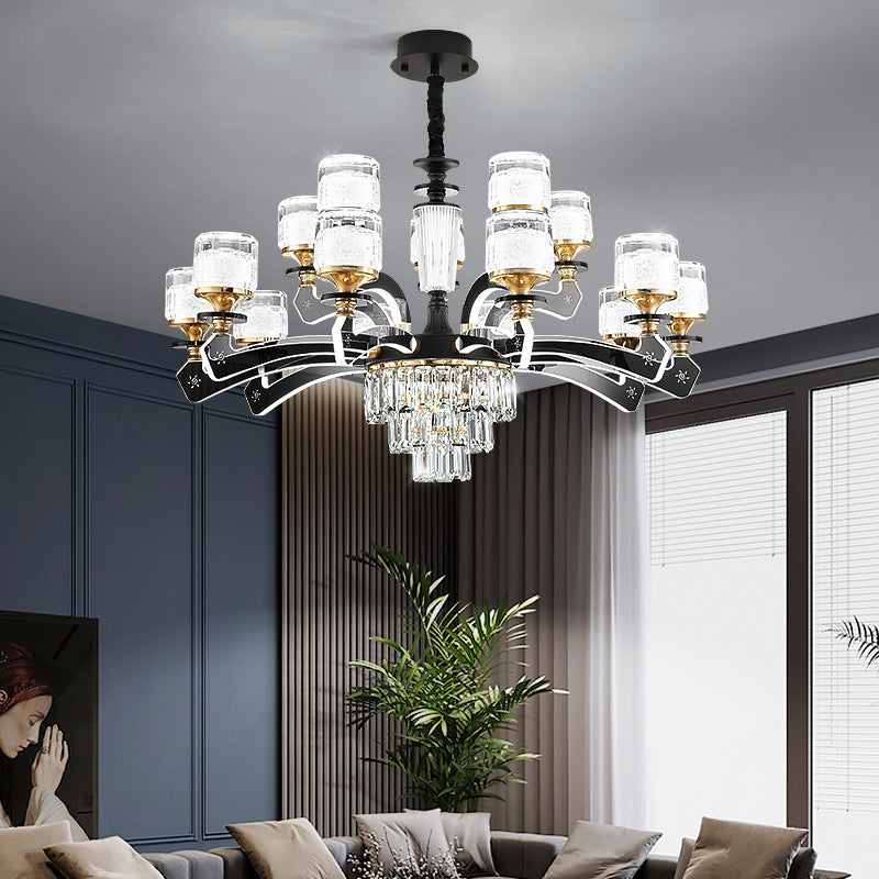 Celestial Chrome and Crystal Chandelier - Starry Night Design for Modern Home Décor