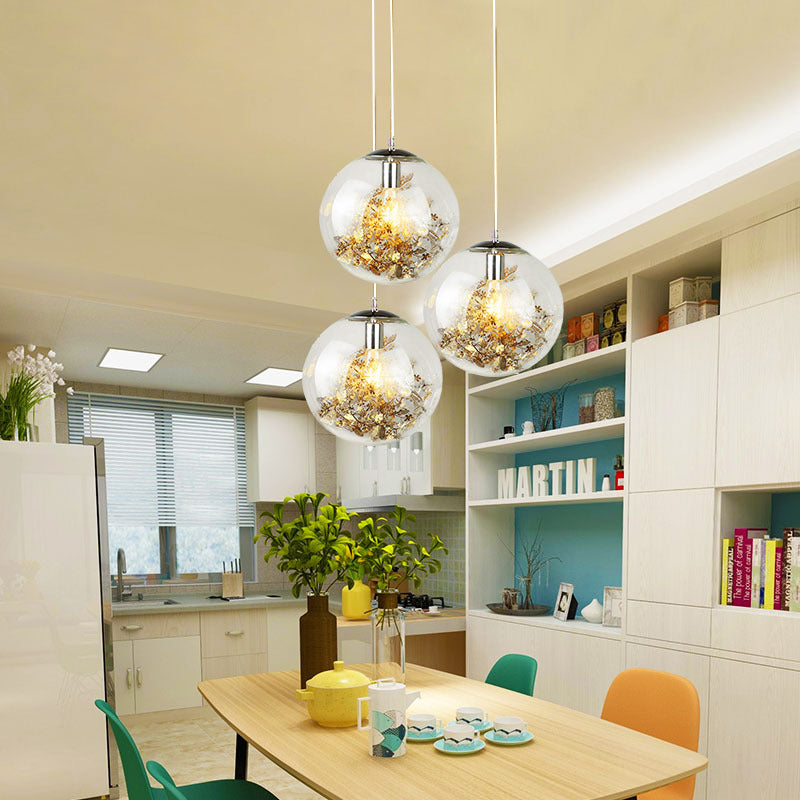 Crystal Glow Clear Glass Pendant Light - for Stylish Home Décor