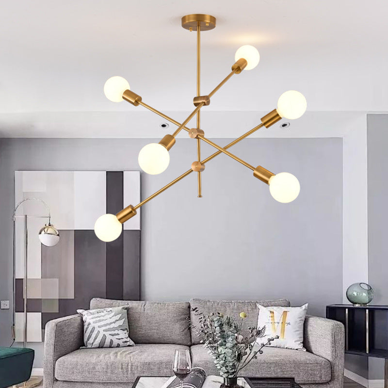 Luxurious Gold Metal & Glass Pendant Light - E27 Bulb for Stylish Interiors