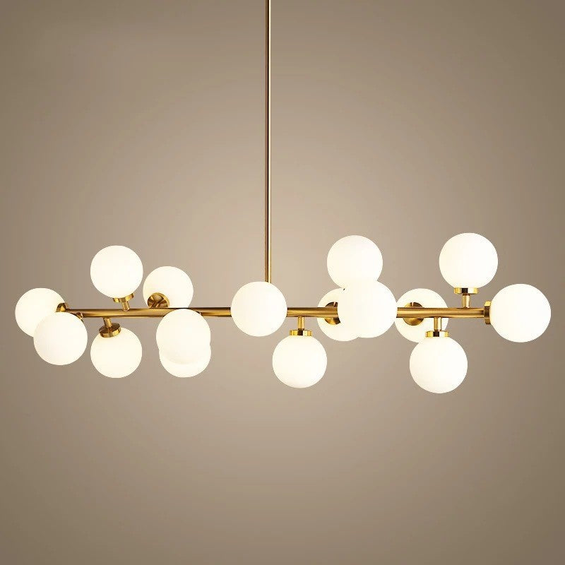 Elegant 25-Head Gold Pendant Light - Modern Metal & Glass Chandelier with G4 Bulbs for Stylish Interiors