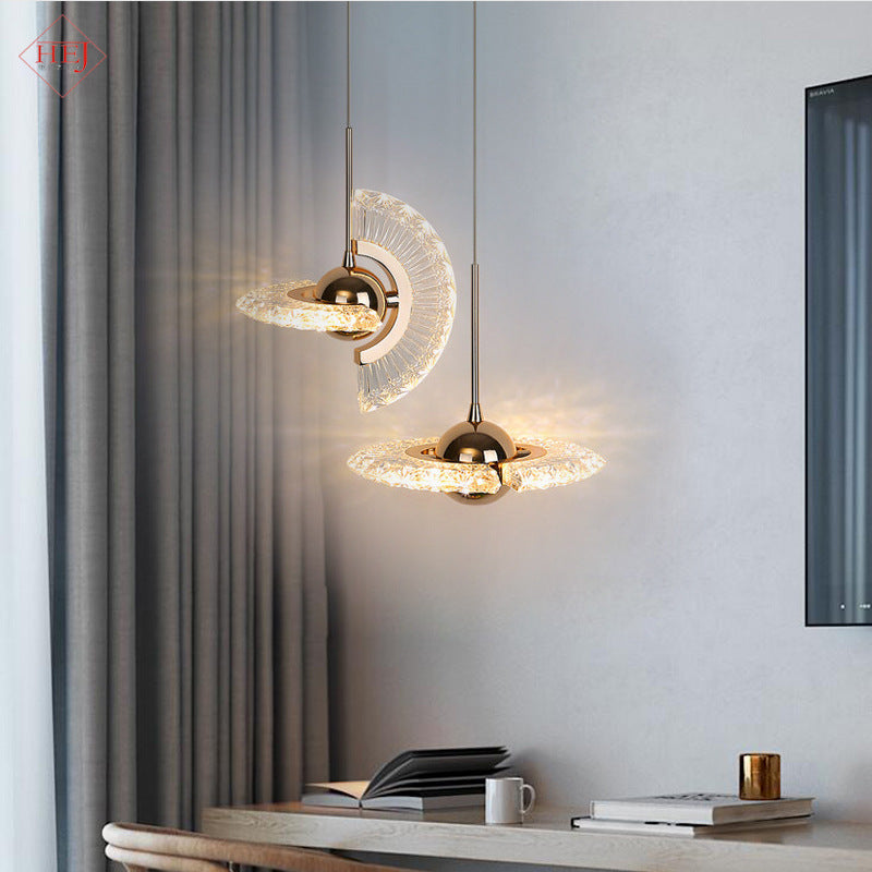 Stylish Gold Pendant Light - 4W Electroplated Zinc Alloy & Acrylic for Elegant Décor