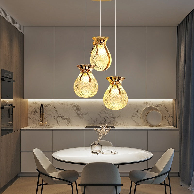 LuxAura 3W Gold Electroplated Pendant Light - with Acrylic Design for Modern Spaces