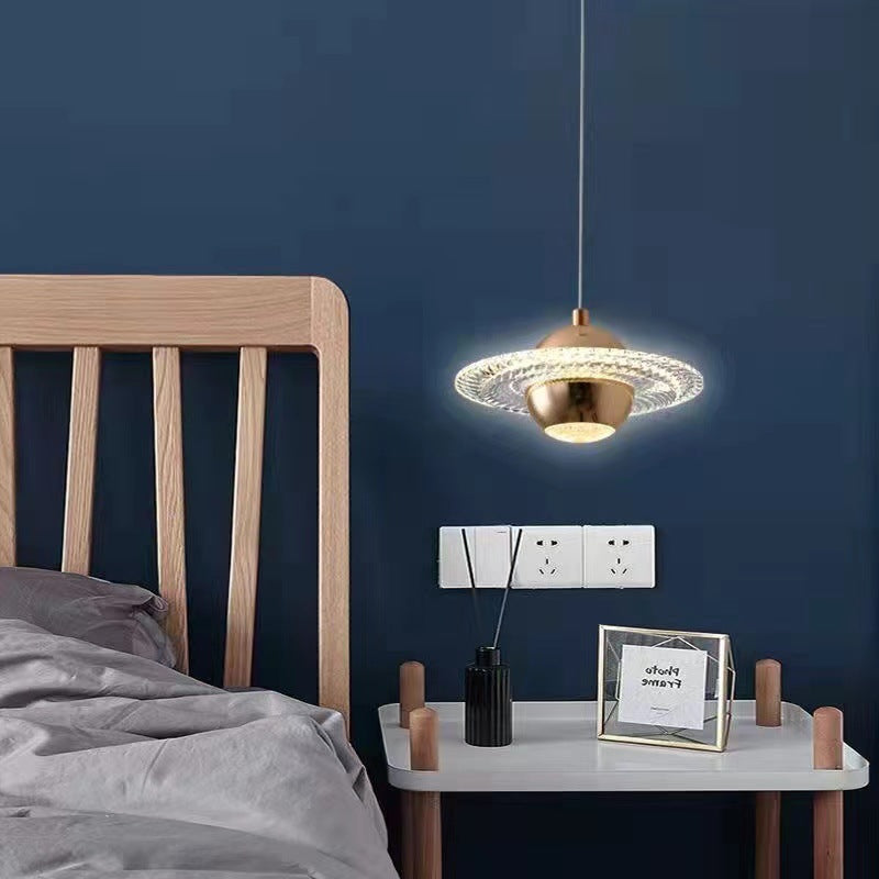 Modern Gold Pendant Light - 8W Electroplated Zinc Alloy & Acrylic for Stylish Home Décor