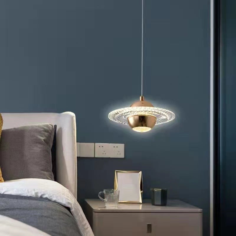 Modern Gold Pendant Light - 8W Electroplated Zinc Alloy & Acrylic for Stylish Home Décor