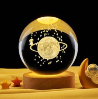 Celestial Crystal Ball Table Lamp - Ideal for Modern and Contemporary Living Spaces
