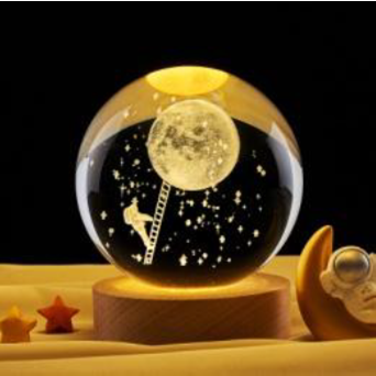 Moonshine Crystal Ball Table Lamp - Ideal for Modern and Contemporary Décor