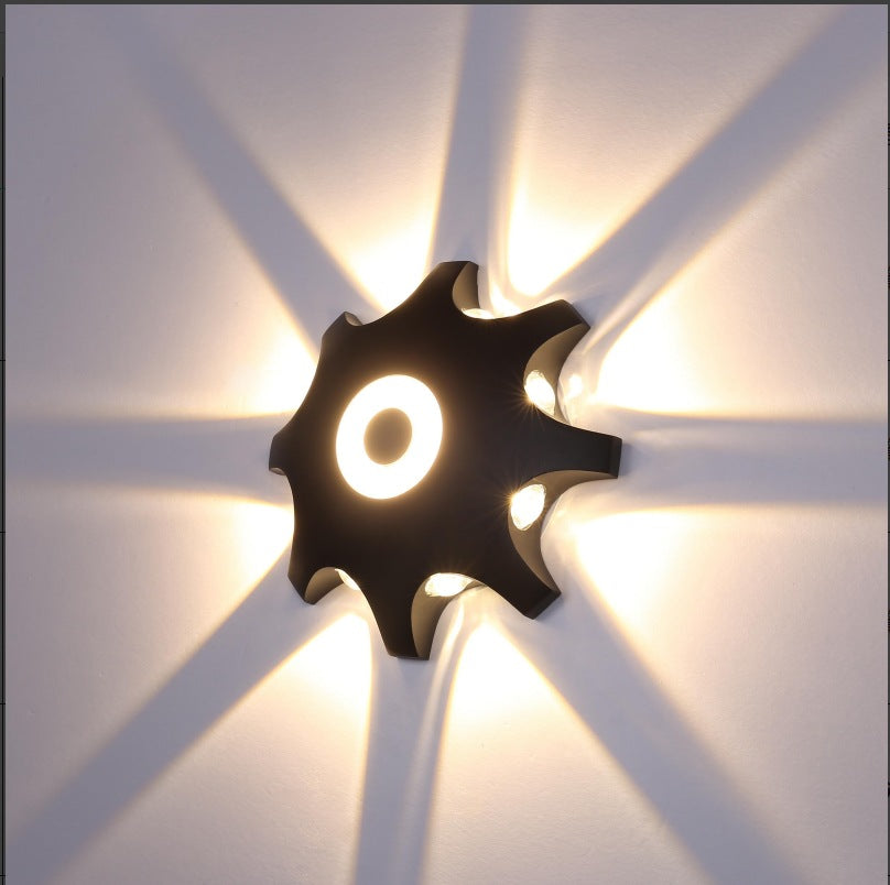AluBright Wall Sconce - Modern Starburst Design for Contemporary Décor