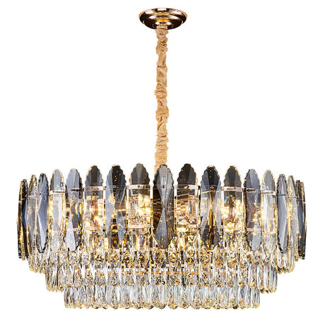 Lustre en cristal géométrique contemporain