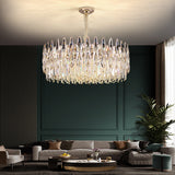 Lustre en cristal moderne en forme de larme