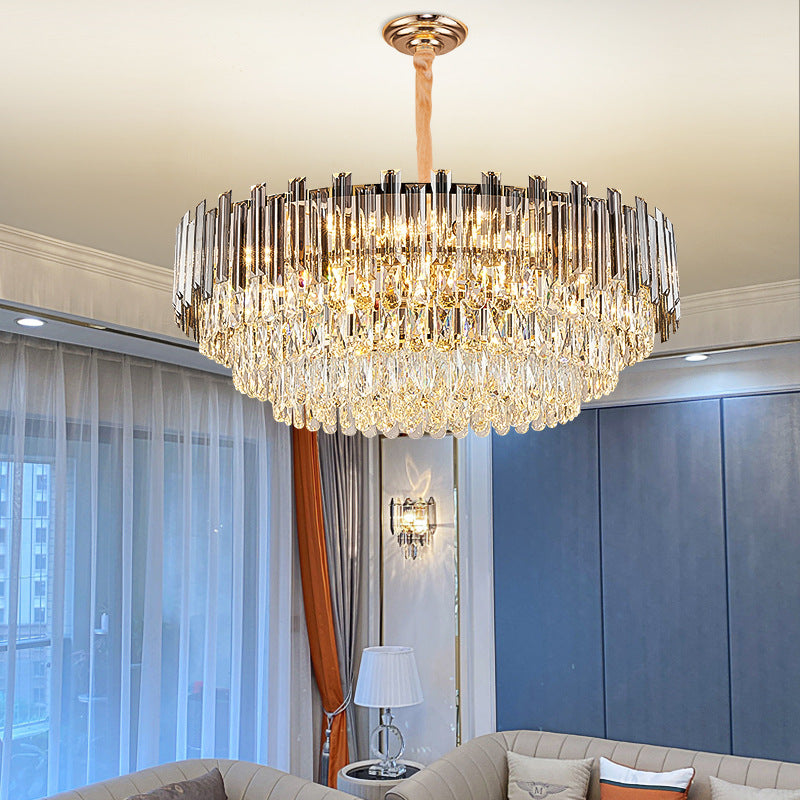 Elegant Spherical Crystal Chandelier - with Metal Accents for Luxurious Home Décor