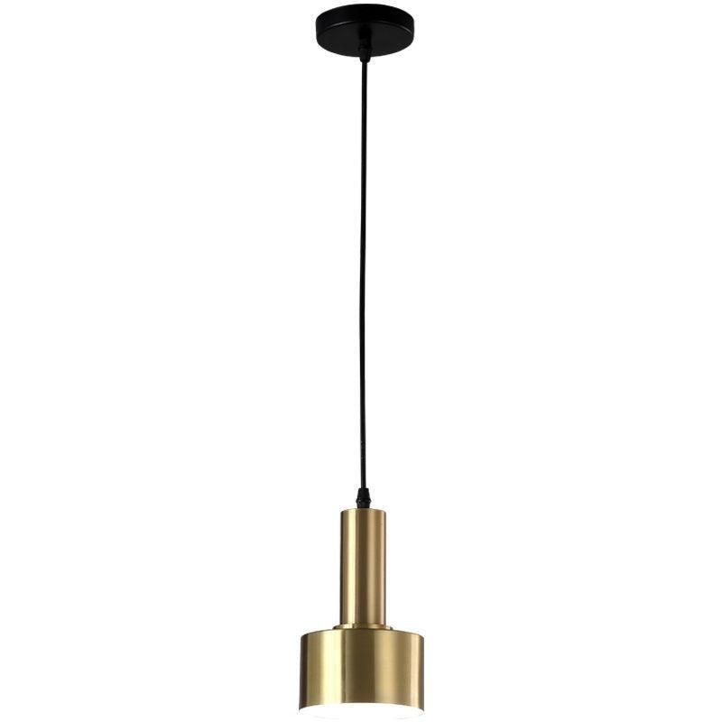 Modern Cylindrical Gold Pendant Light for Contemporary Interiors