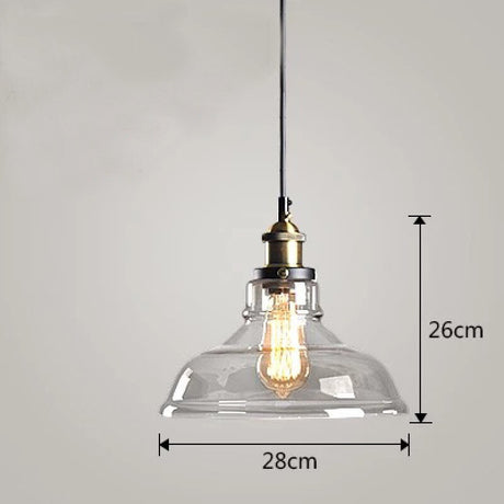 Vintage Amber Glass Pendant Light - Industrial Metal & Glass Fixture for Modern Home Decor
