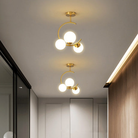Sleek Gold-Tone Pendant Light with Six E27 Bulbs - Perfect for Modern Homes