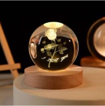 Gleaming Crystal Ball LED Table Lamp - A Perfect Blend of Art and Function for Modern Homes