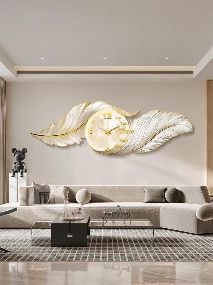 Winged LED Wall Art - Exquisite 3D Wall Hanging Sculpture with In-built Clock for Contemporary Décor