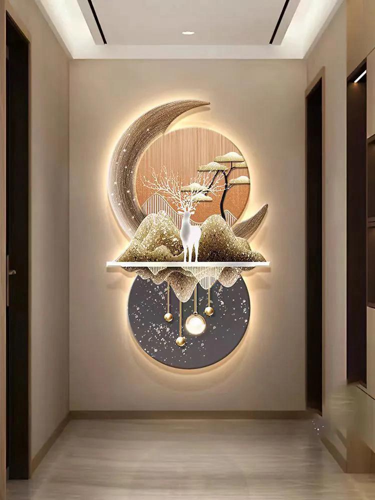 Moonlight Vista LED Wall Art - Radiant 3D Wall Hanging Sculpture for Sophisticated Home Décor