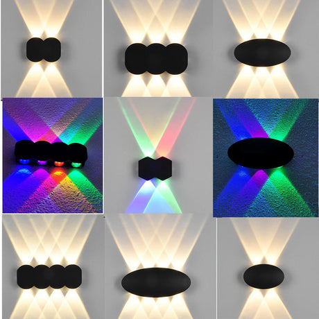LuminaX Outdoor Wall Light - Modern Black Aluminum Waterproof Design for Home Exterior and Garden